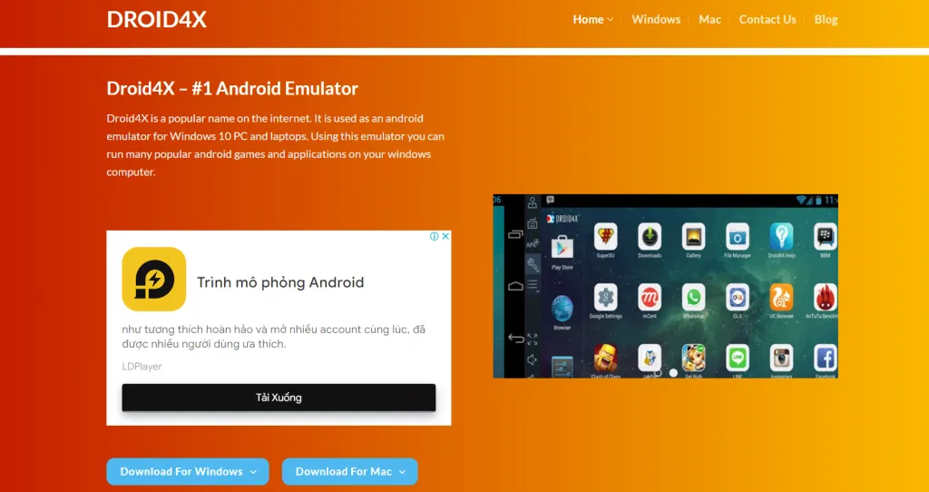 Droid4x là ứng dụng giả lập Android hỗ trợ chơi game mượt mà, ổn định