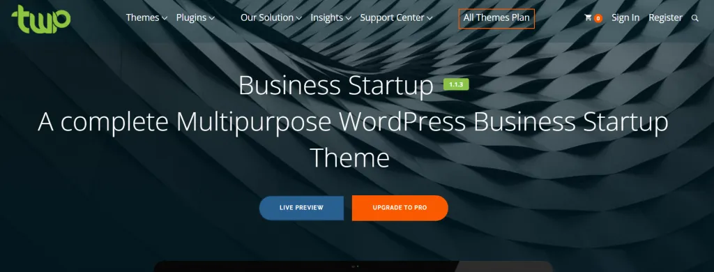 Theme WordPress Business Startup