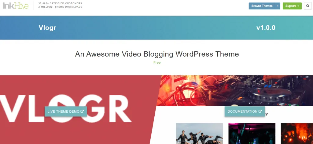 Theme WordPress Vlogr
