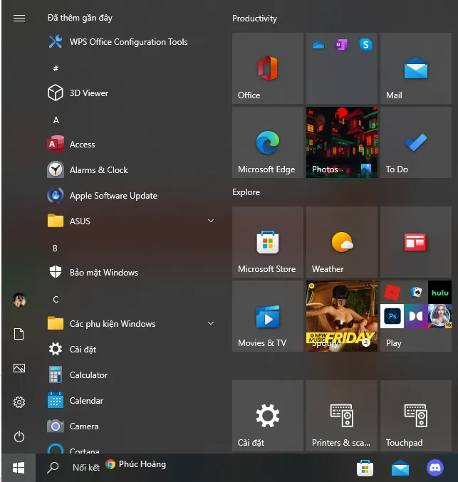 Windows (Cửa sổ làm việc) là nơi người dùng có thể tương tác với máy tính