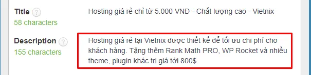 Đáp ứng nhu cầu của khách hàng với thẻ meta description
