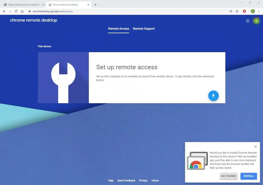 Phần mềm điều khiển máy tính từ xa Chrome Remote Desktop