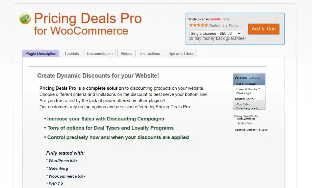 Pricing Deals Pro for WooCommerce