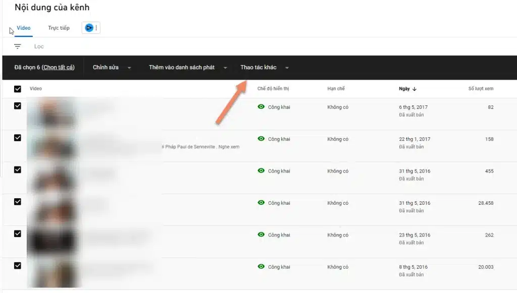 Cách xóa video Youtube trên trình duyệt web