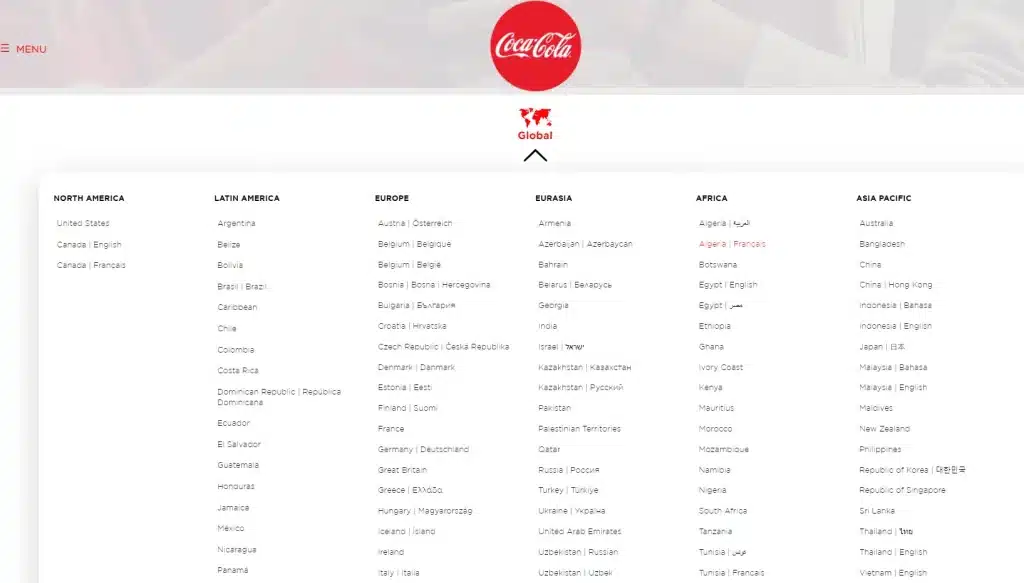 Coca Cola đã có mặt trên 200 quốc gia