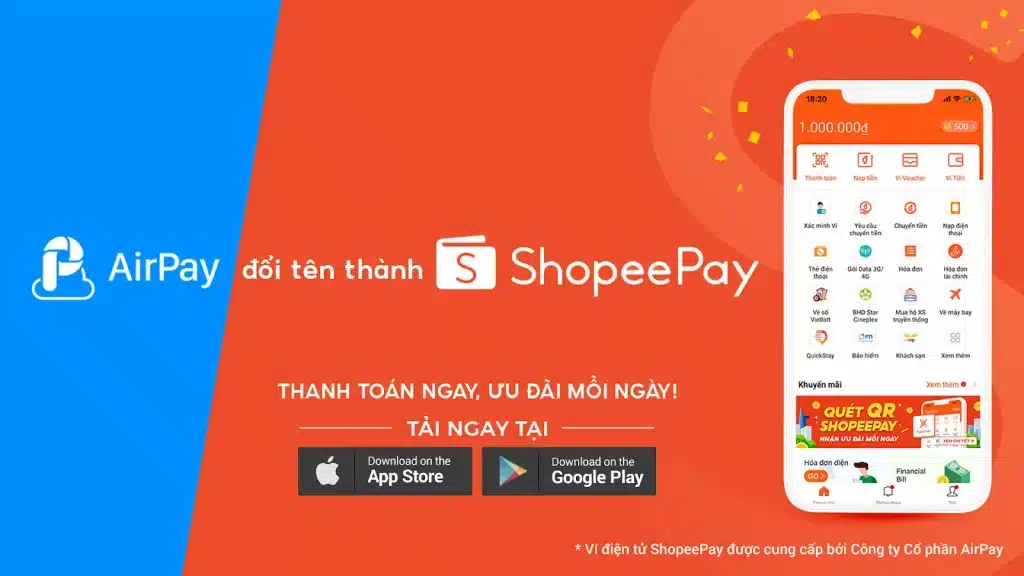 Ví ShopeePay là phiên bản mới của ví Airpay
