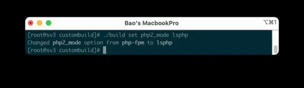 Chỉnh PHP2 về lsphp