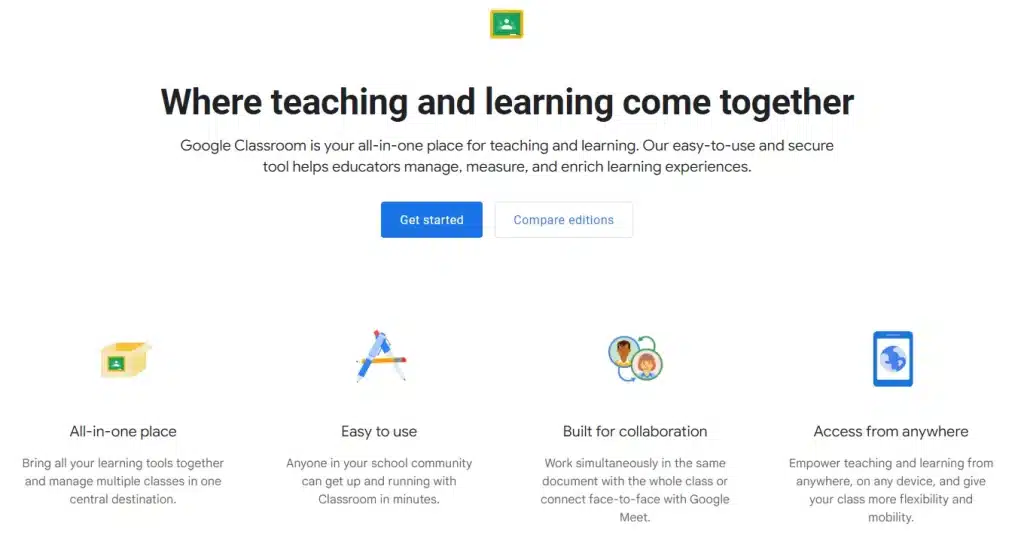 Tài khoản Classroom của Google for Education