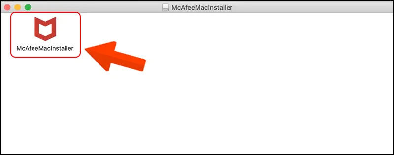 Mở file cài đặt McAfeeMackbstaller