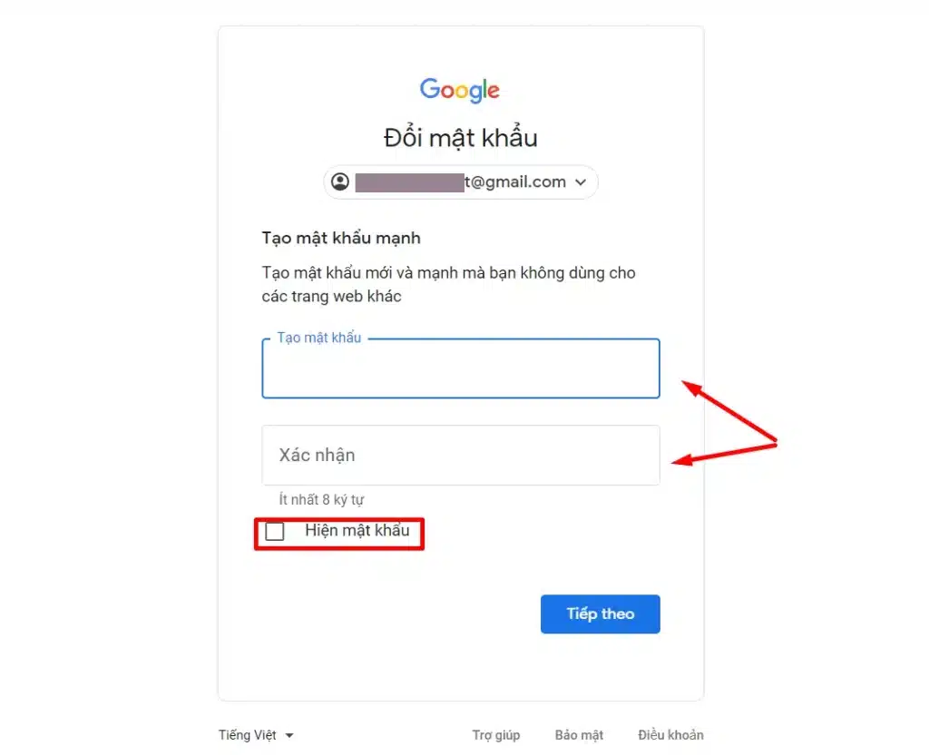 cách lấy lại mật khẩu đăng nhập gmail