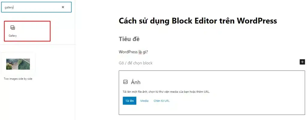 Các tính năng được bổ sung của Gutenberg