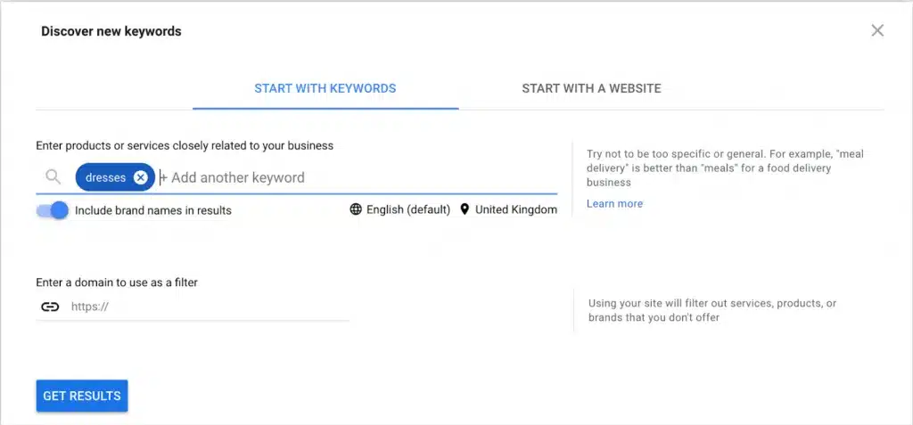 Cách sử dụng Google Keyword Planner