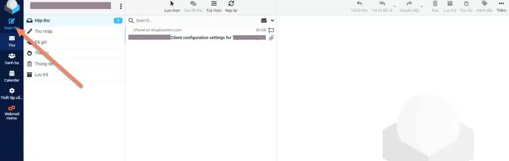 Cách sử dụng Webmail để nhận và gửi mail