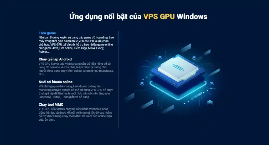 Dịch vụ VPS GPU tại Vietnix