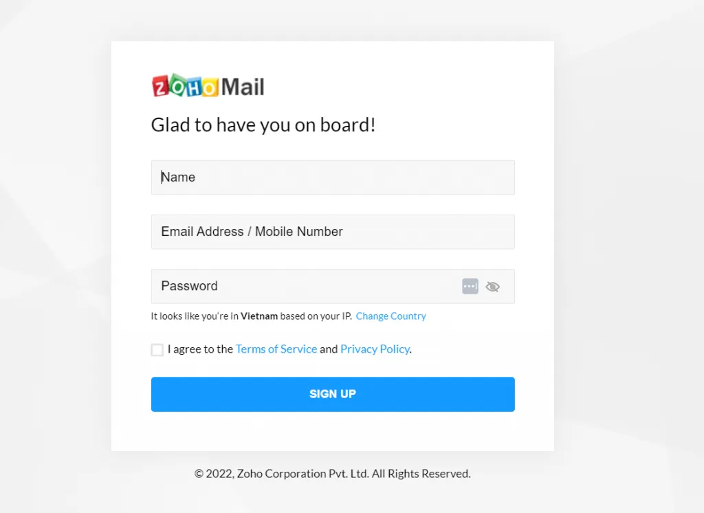 Tạo email doanh nghiệp với Zoho Mail