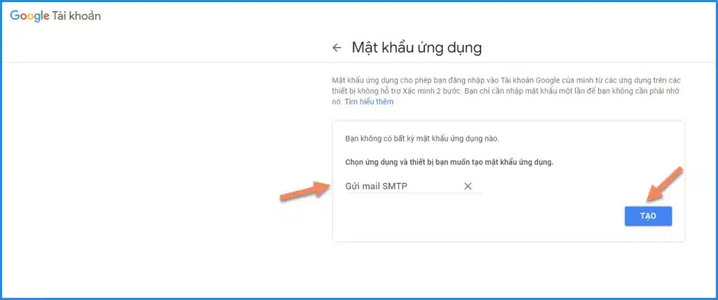 Hướng dẫn cài đặt cấu hình SMTP của Gmail
