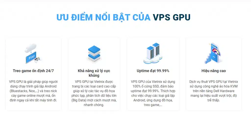 Ưu điểm nổi bật của VPS GPU