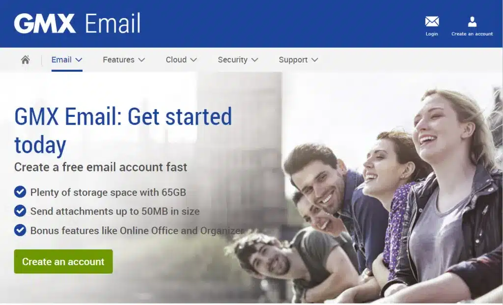 GMX Email - nhà cung cấp email miễn phí phổ biến nhất hiện nay