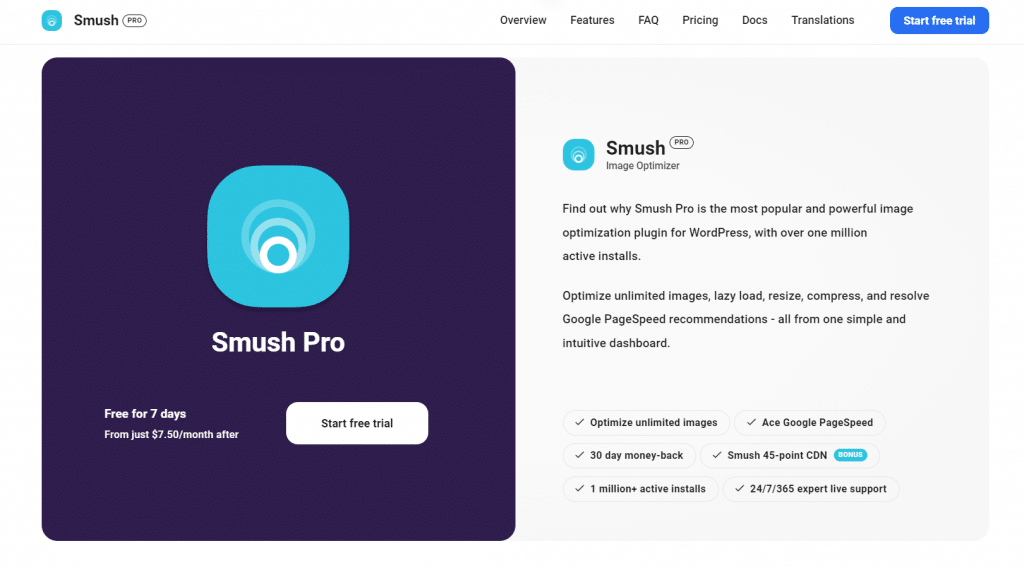 Bảng giá plugin WP Smush Pro