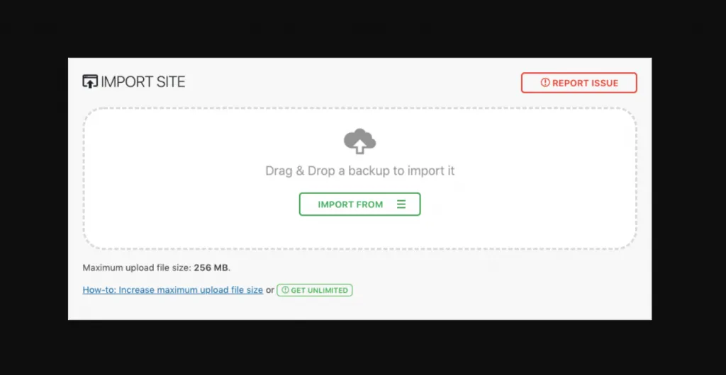 Sử dụng WordPress Migration Plugin