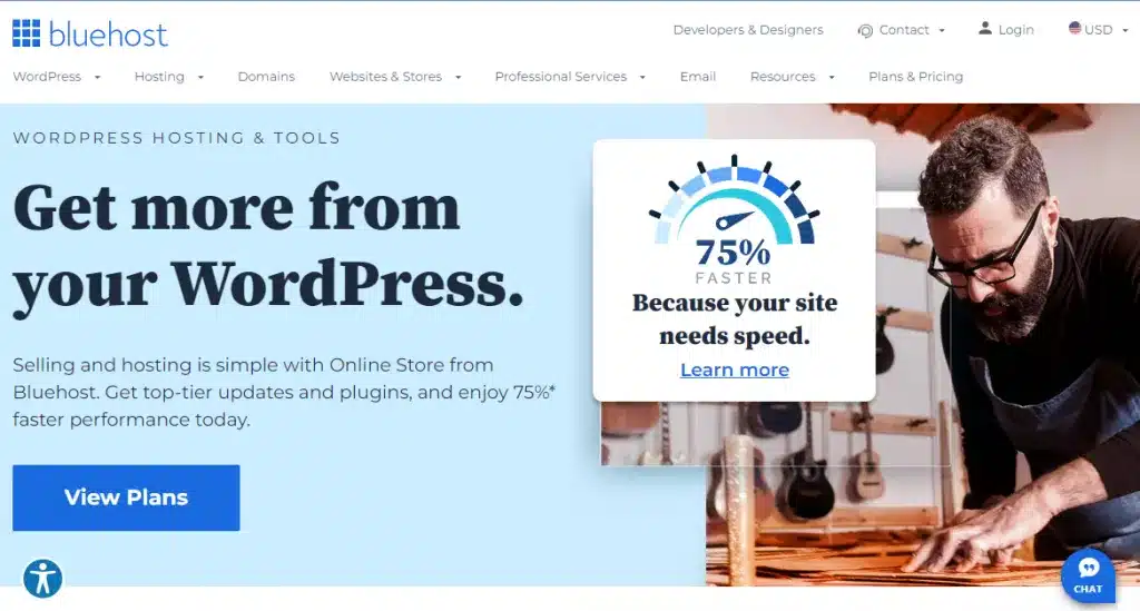 Nhà cung cấp WordPress hosting - Bluehost