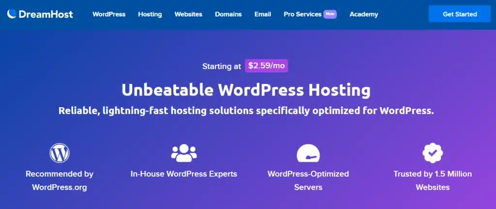 Nhà cung cấp WordPress hosting - DreamHost