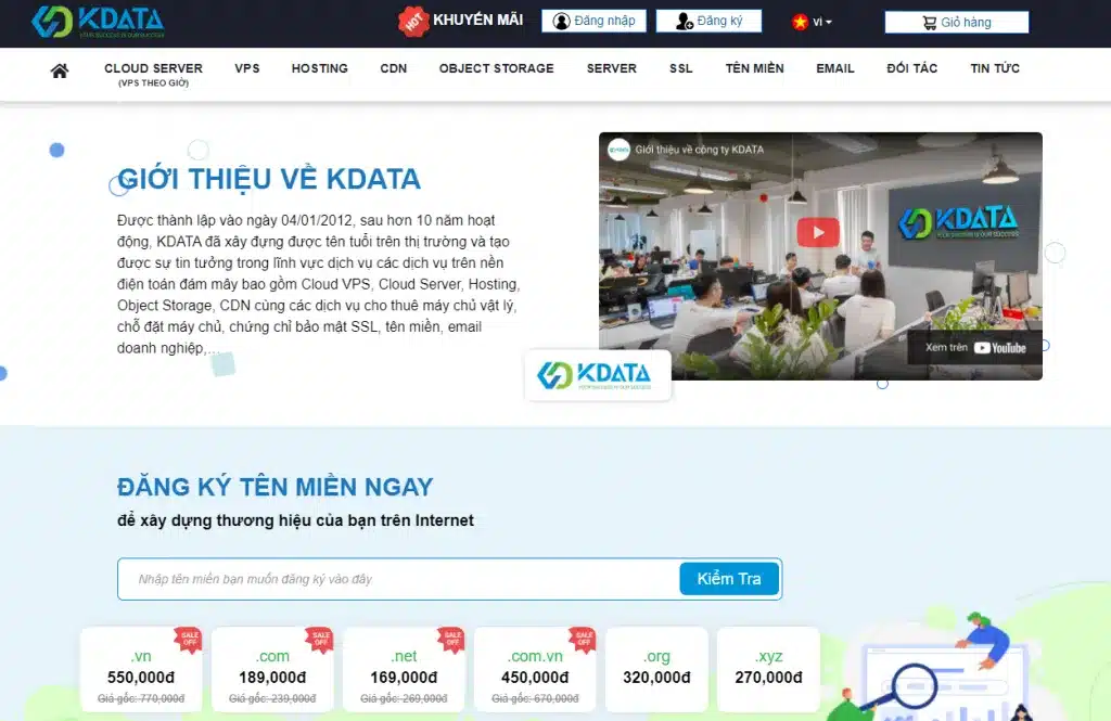 Nhà cung cấp WordPress hosting - KDATA