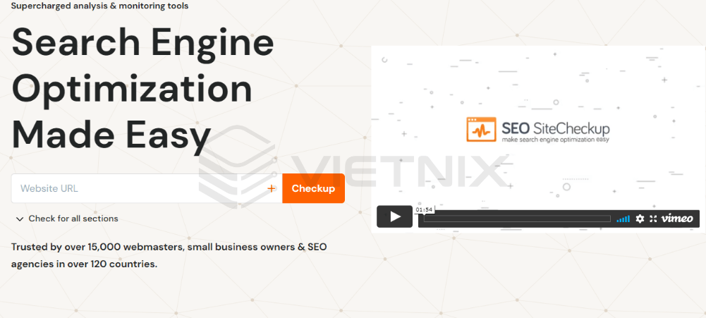 Công cụ kiểm tra tốc độ hosting - SEOsitecheckup