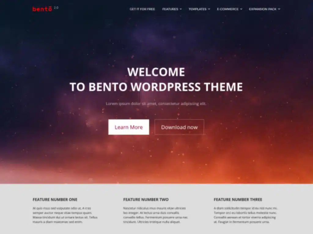 Theme WordPress Bento