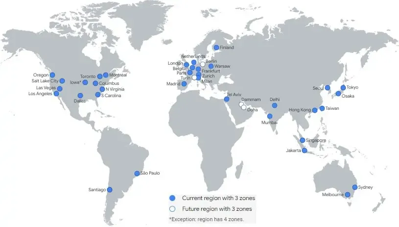 Trung tâm dữ liệu của Google được đặt tại các nước