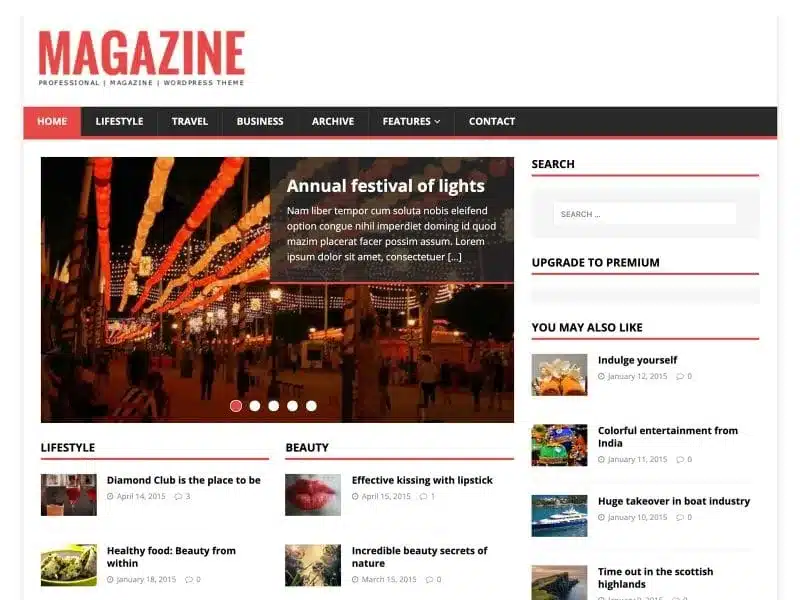 Theme WordPress MH Magazine Lite