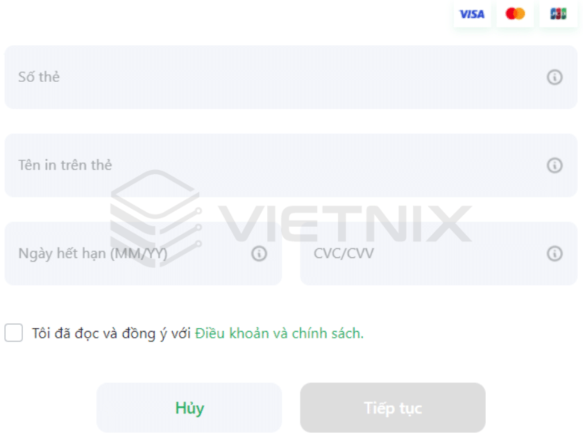 Nạp thẻ game MU: Vượt Thời Đại qua thẻ Visa