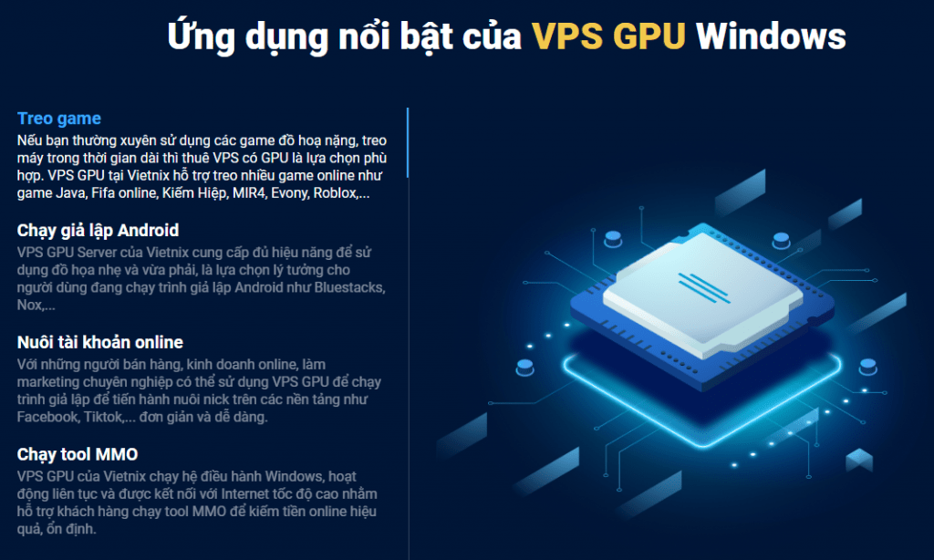 Ứng dụng nổi bật của VPS GPU tại Vietnix