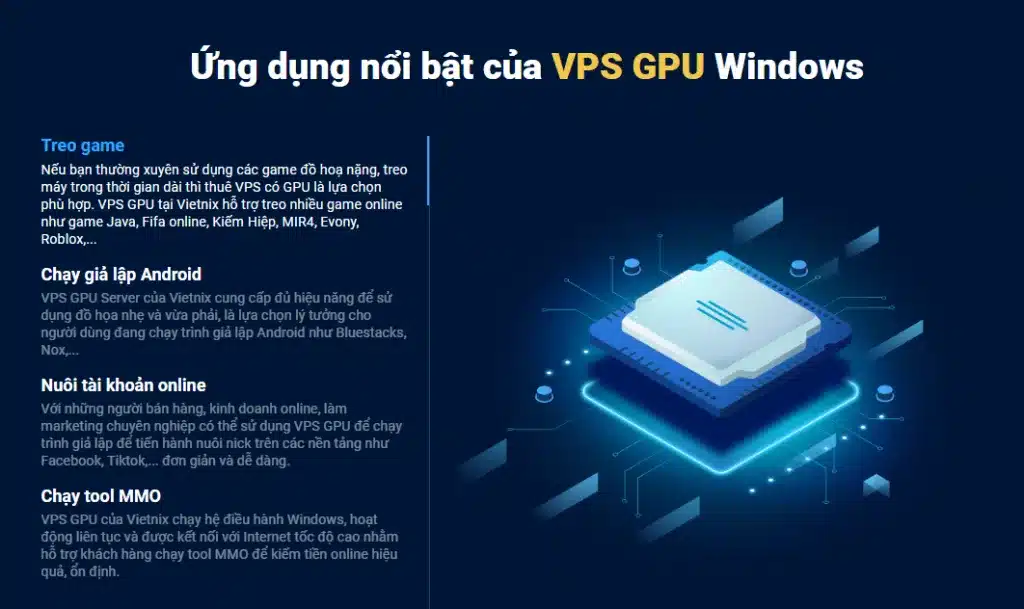 Ứng dụng nổi bật của VPS GPU tại Vietnix