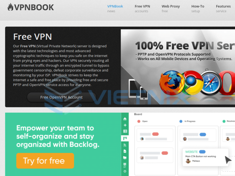 Chuẩn bị VPNbook để tạo VPN trên VPS