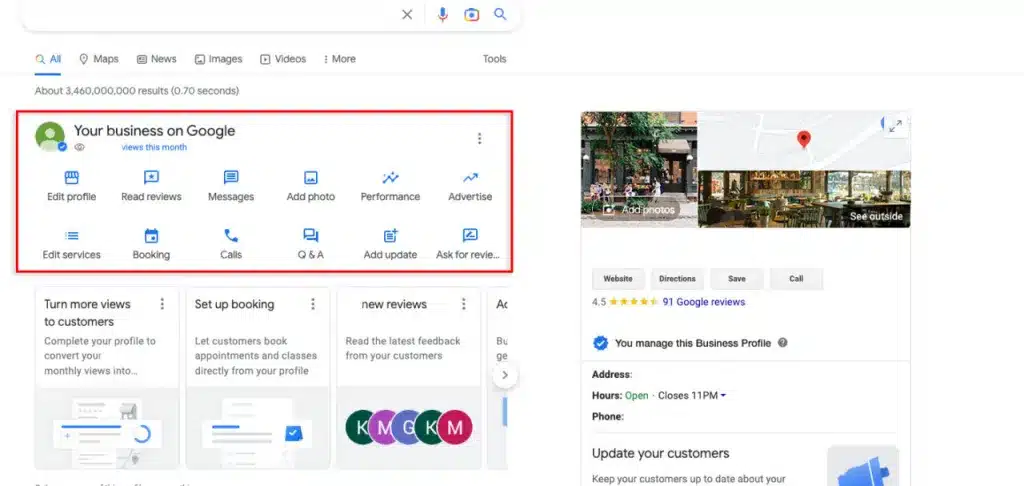 Google update giao diện mới của Google Business Profile