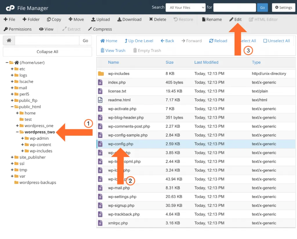 Hướng dẫn Clone website trong cPanel 48 Hướng dẫn chỉnh sửa cơ sở dữ liệu