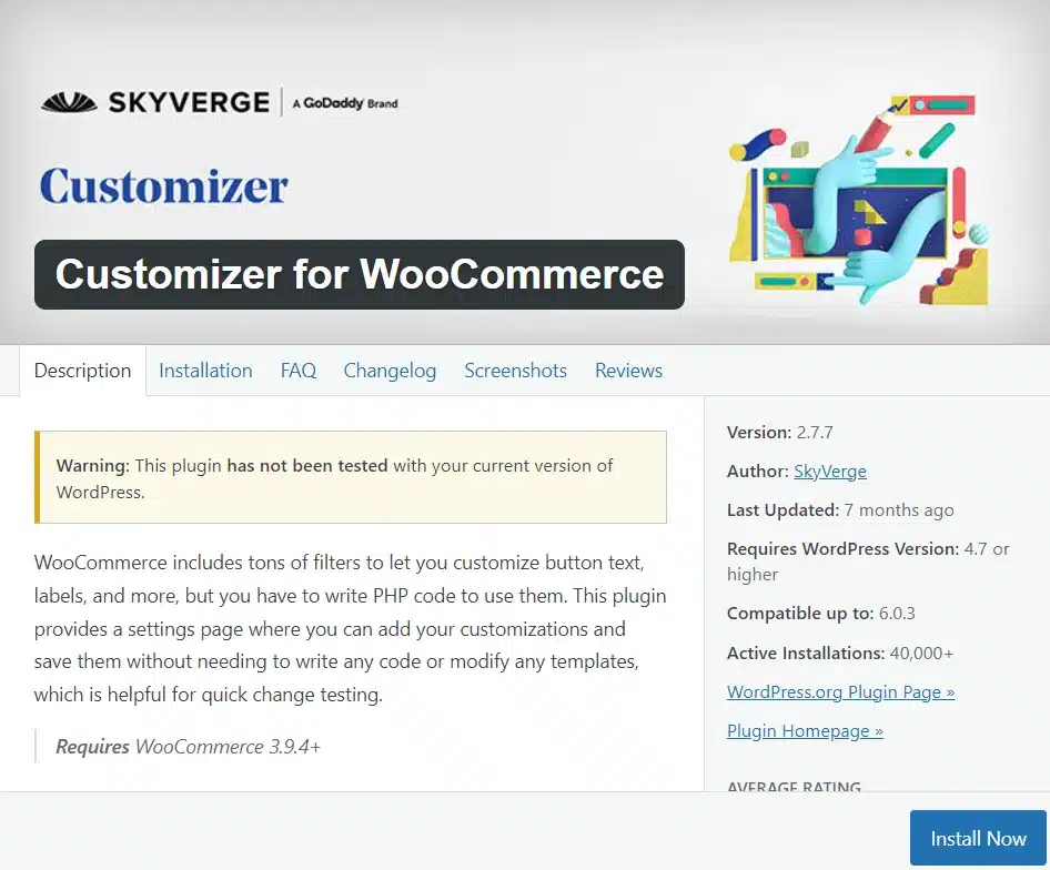 Customizer for WooCommerce