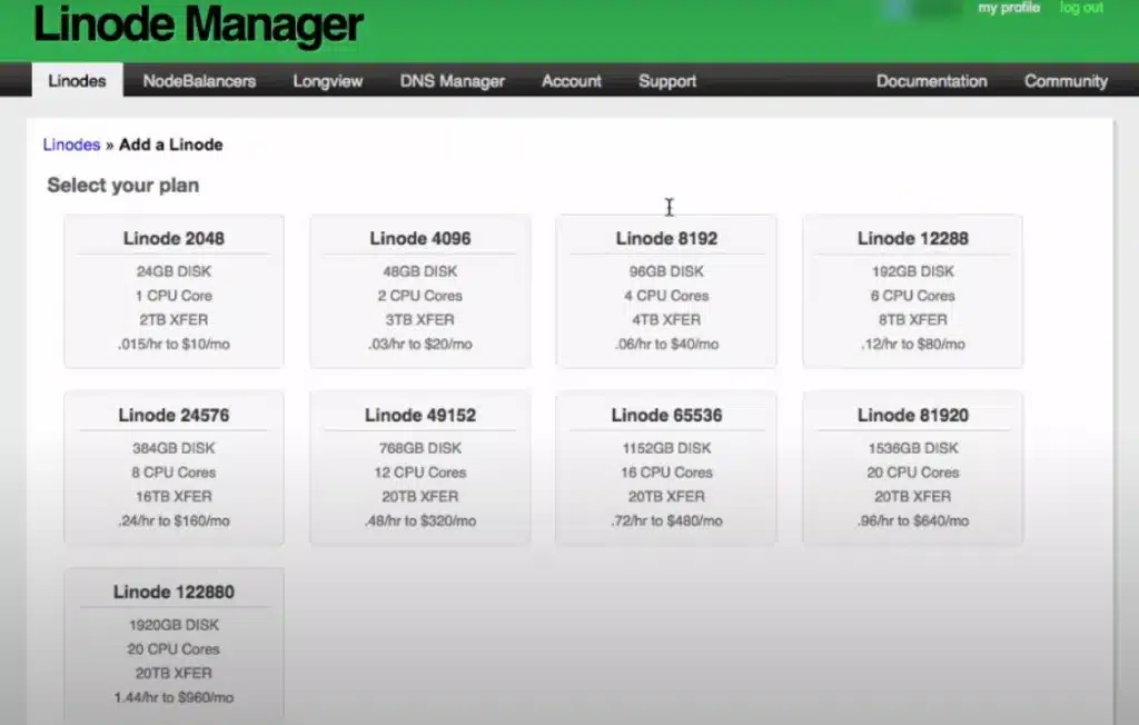 Hướng dẫn tạo VPS Linode
