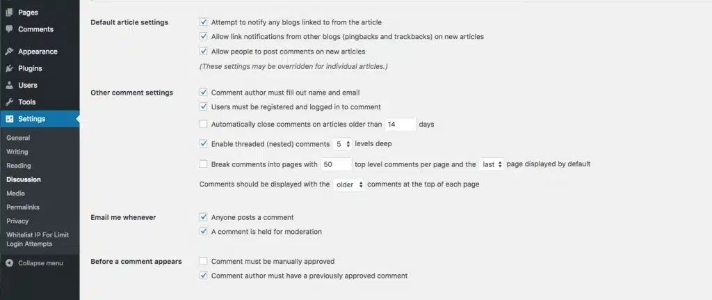 Hướng dẫn tắt chức năng comment trong WordPress