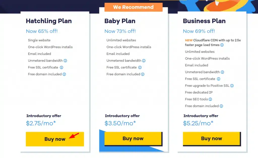 Hướng dẫn mua gói hosting Hatchling Plan