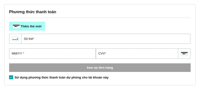 Phương thức thanh toán