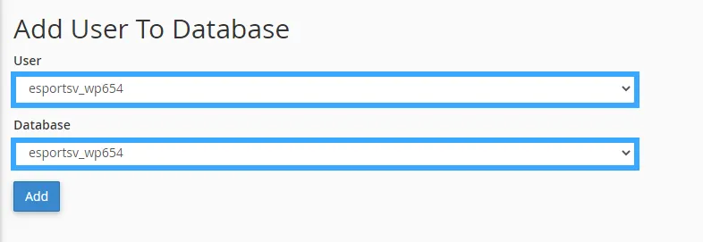 Tạo User cho Database