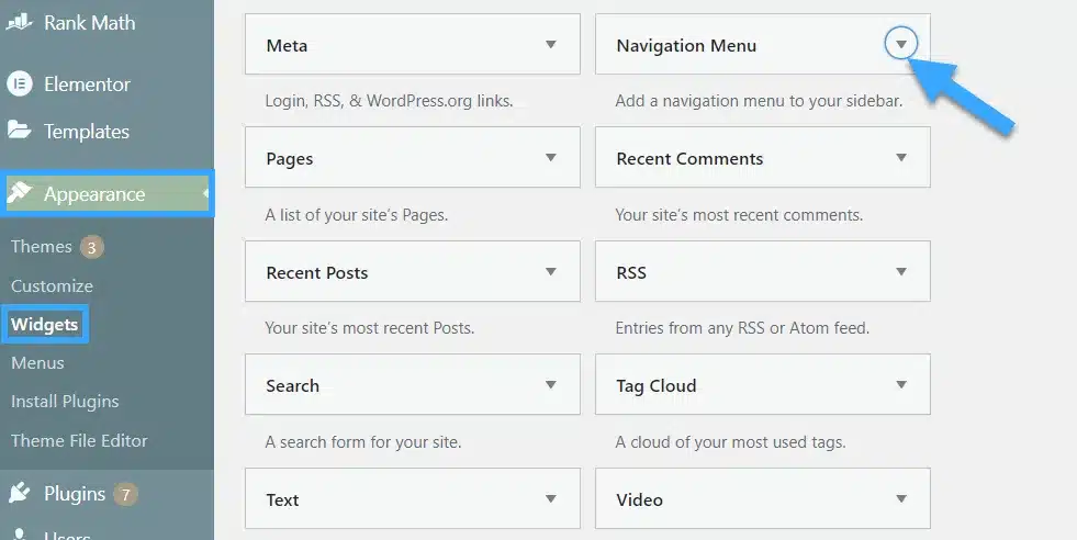 Sử dụng widget để thêm sidebar và footer
