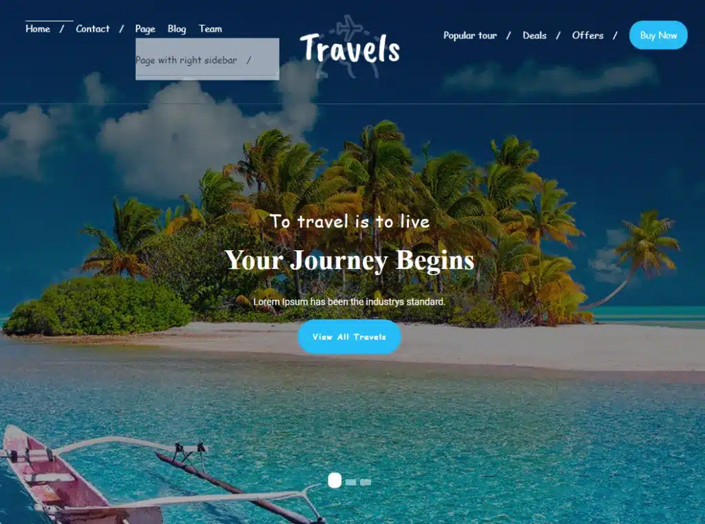 Theme WordPress du lịch - Tafri Travel