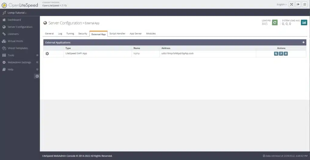 Hướng dẫn chi tiết cách cài đặt LOMP stack trên Ubuntu 20.04 7 Admin panel External App