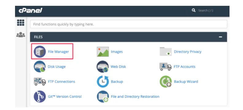 Chọn File Manager
