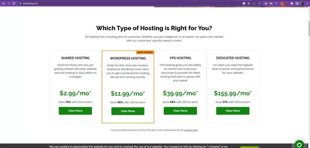 Dịch vụ A2 Hosting
