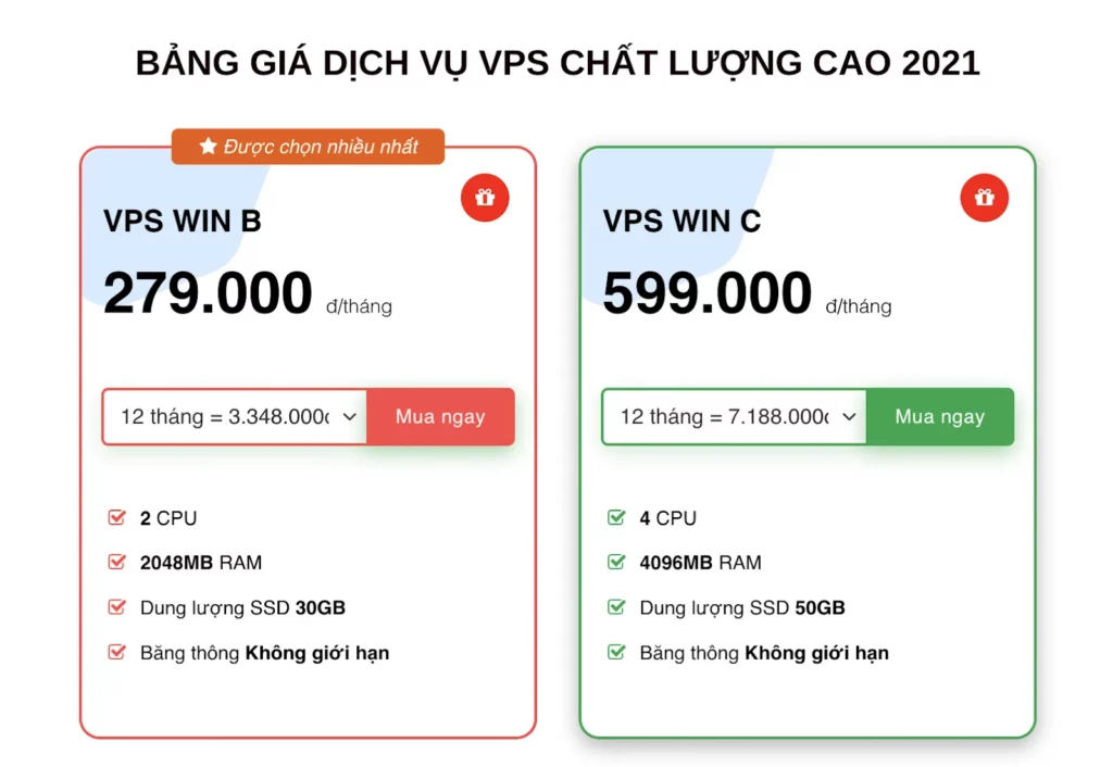 Dịch vụ VPS TinoHost