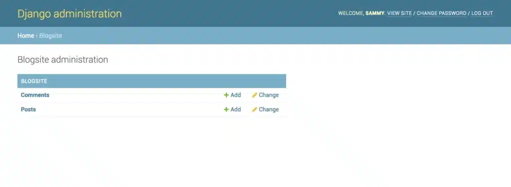 Giao diện Django administration